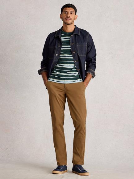 White Stuff Sutton Cotton Rich Slim Fit Chinos, Mid Brown, Mid Brown