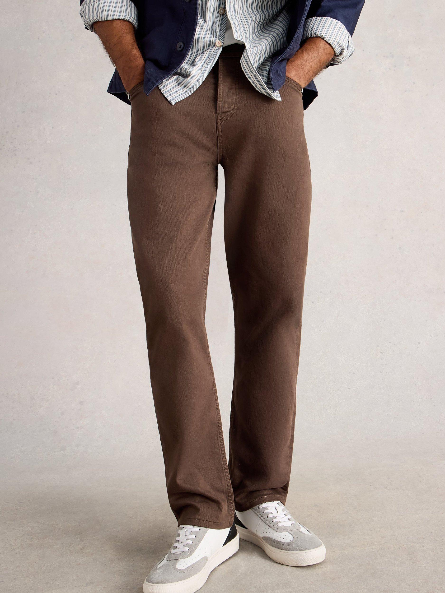 Product image 3 of 6, which shows White Stuff Eastwood Straight Fit Jeans, Mid Brown, 34R