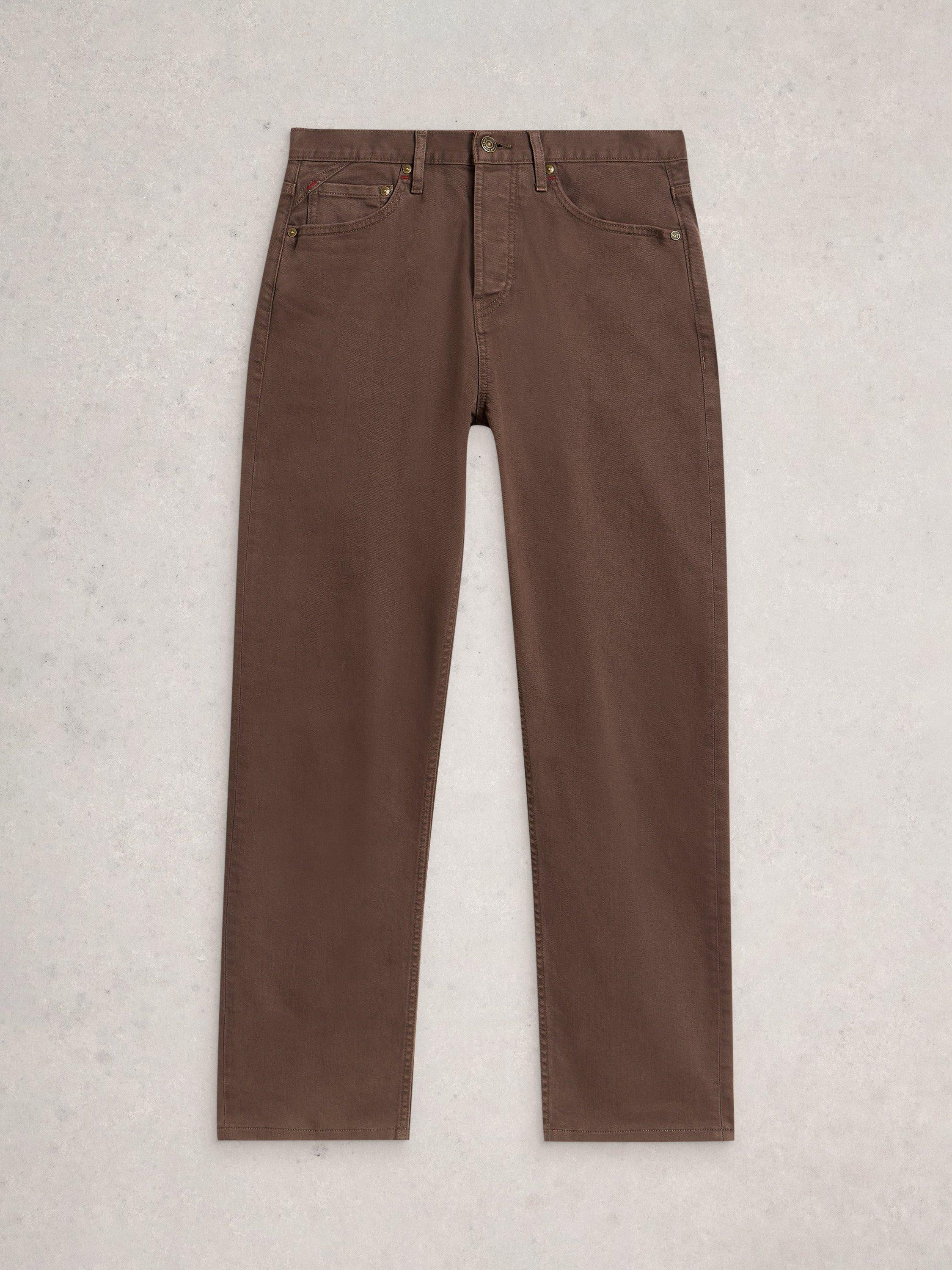 Product image 5 of 6, which shows White Stuff Eastwood Straight Fit Jeans, Mid Brown, 34R