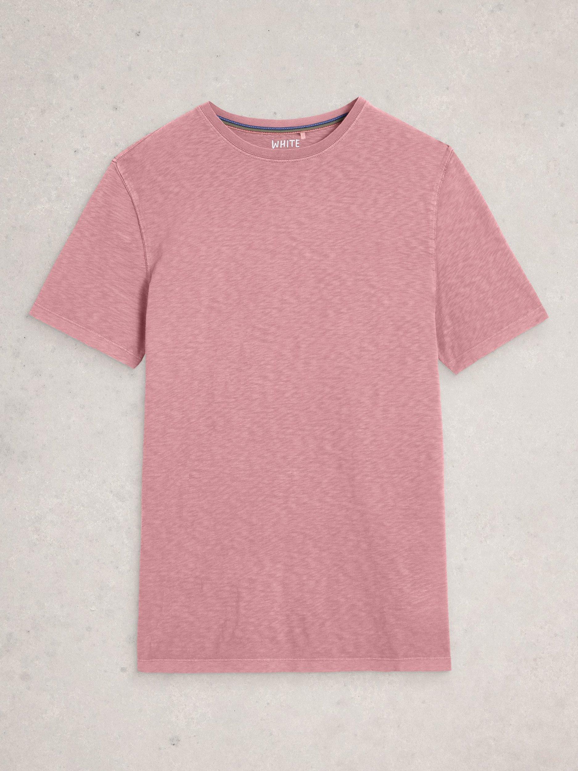 Product image 5 of 6, which shows White Stuff Abersoch Cotton T-Shirt, Dusk Pink, XS Reg