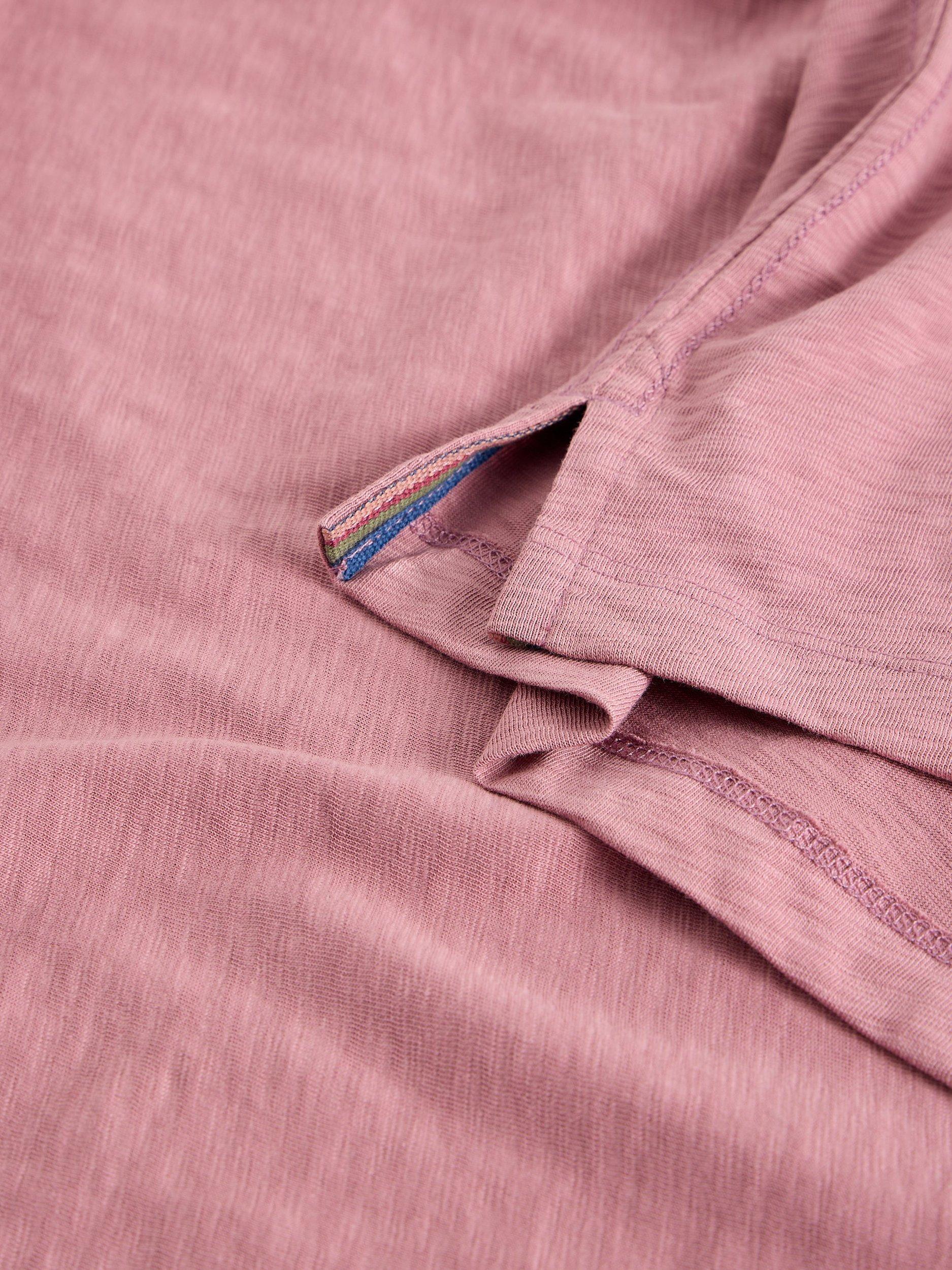Product image 6 of 6, which shows White Stuff Abersoch Cotton T-Shirt, Dusk Pink, XS Reg