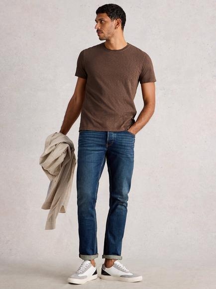 White Stuff Abersoch Cotton T-Shirt, Mid Brown