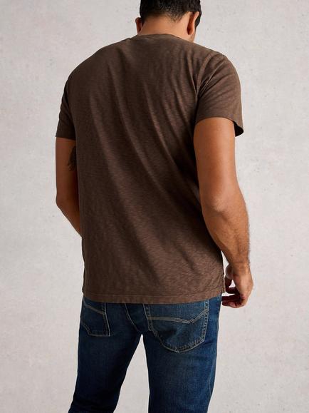 White Stuff Abersoch Cotton T-Shirt - view 2, Mid Brown