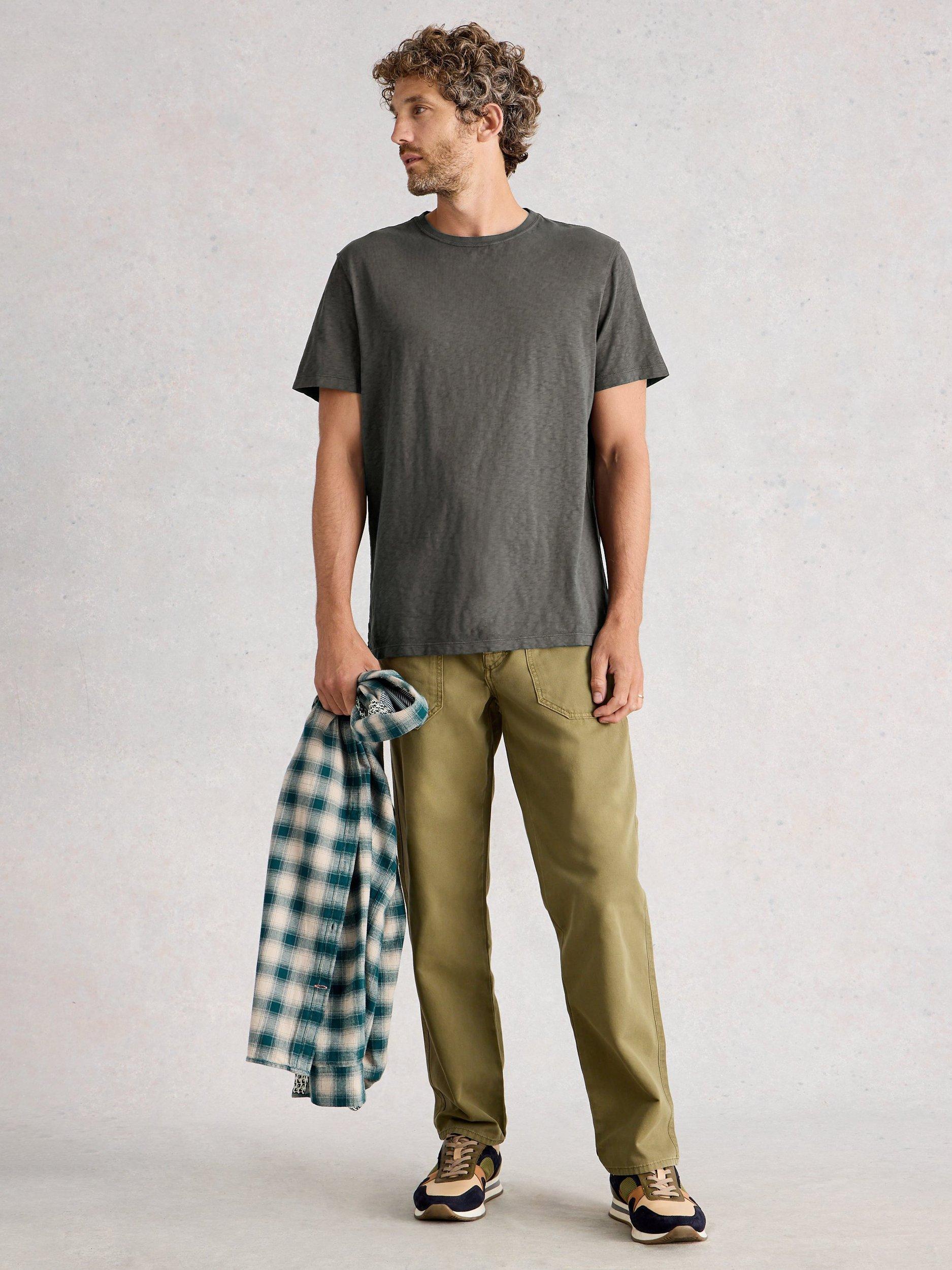 Product image 1 of 6, which shows White Stuff Abersoch Cotton T-Shirt, Washed Black, XS Reg