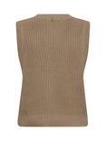MOS MOSH Kirby Knitted Waistcoat, Mid Brown