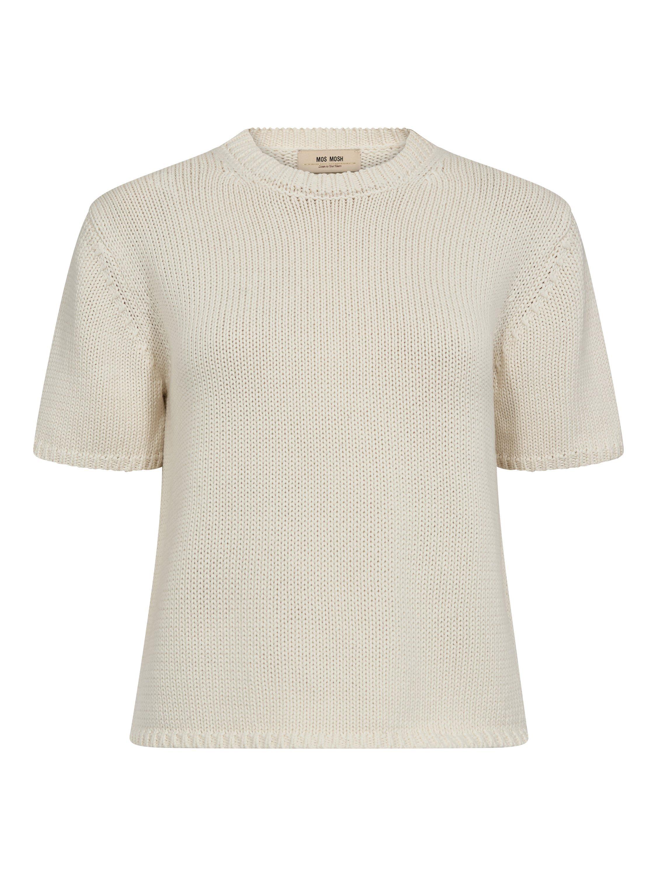 Product image 1 of 2, which shows MOS MOSH Arin Pure Organic Cotton Knit T-Shirt, Ecru, XS
