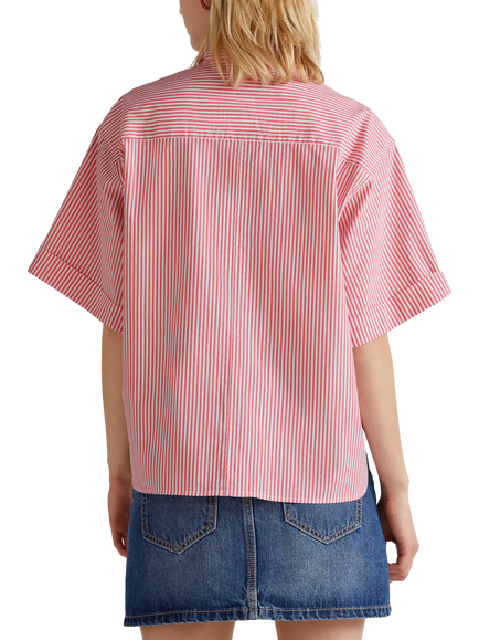 Benetton Stripe Yarn Dyed Shirt - view 2, Pink/Multi