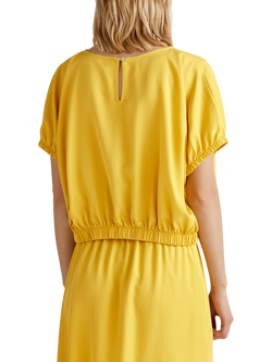 Benetton Round Neck Kimono Sleeve Blouse - view 2, Mid Yellow