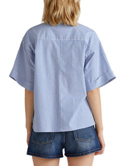 Benetton Stripe Yarn Dyed Shirt - view 2, Blue/Multi