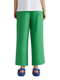 Benetton Wide Leg Mid Cropped Linen Trousers