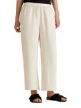 Benetton Wide Leg Mid Cropped Linen Trousers