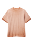 Benetton Kids' Cotton Faded T-Shirt, Camel