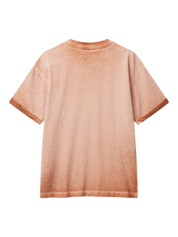 Benetton Kids' Cotton Faded T-Shirt, Camel - view 2, Camel