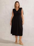 Live Unlimited Curve Petite Drawstring Sleeve Maxi Dress, Black