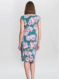 Gina Bacconi Martha Floral Faux Wrap Dress, Multi
