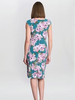 Gina Bacconi Martha Floral Faux Wrap Dress, Multi - view 2, Multi