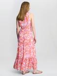Gina Bacconi Roweena Floral Maxi Dress, Coral