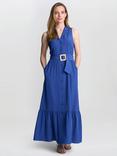 Gina Bacconi Jamie Shirt Maxi Dress, Blue