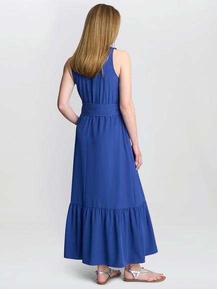 Gina Bacconi Jamie Shirt Maxi Dress - view 2, Blue