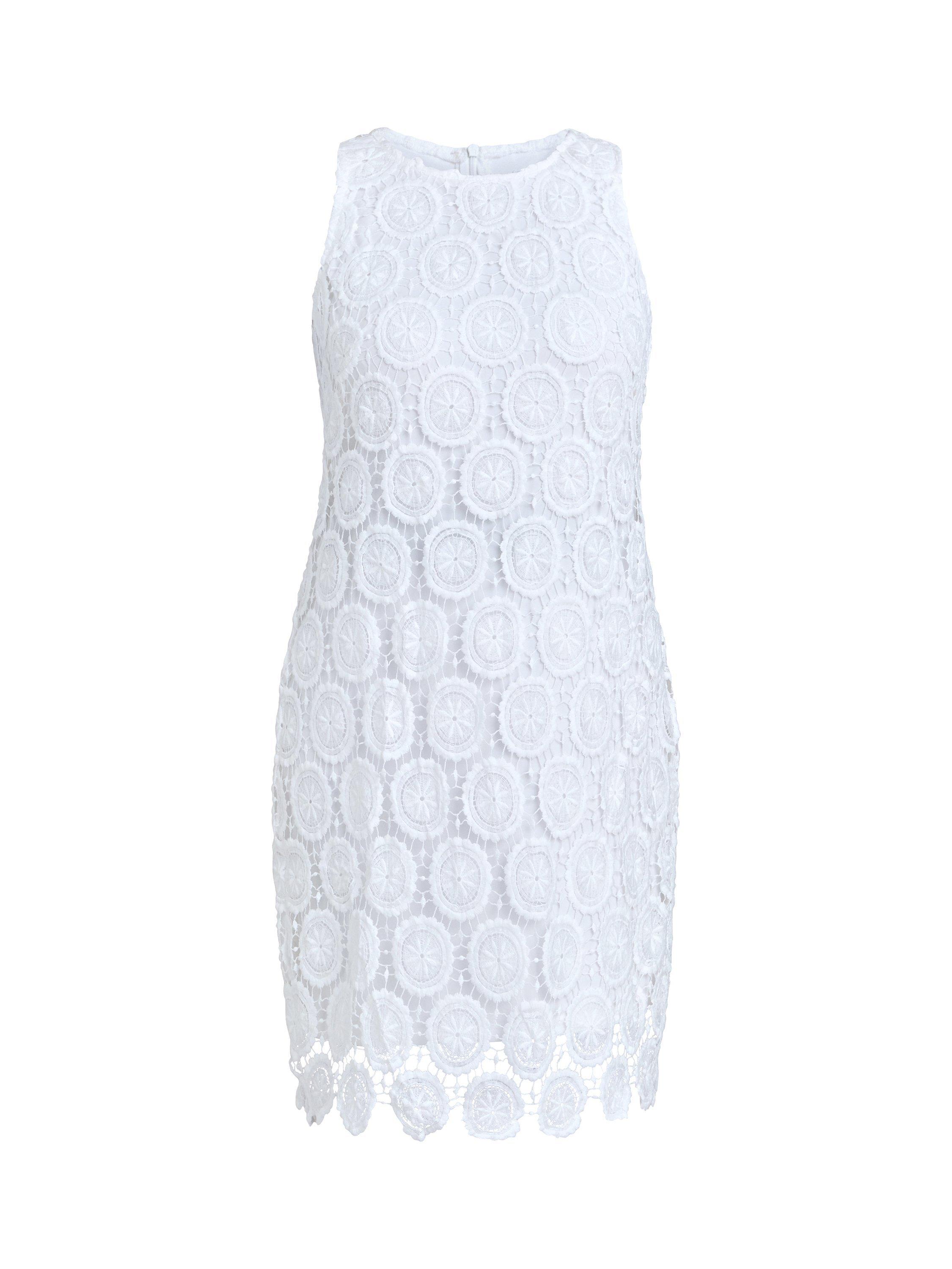 Product image 4 of 5, which shows Gina Bacconi Sleeveless Lace Shift Dress, White, 8