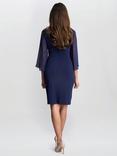 Gina Bacconi Jagger Cowl Neck Dress, Navy