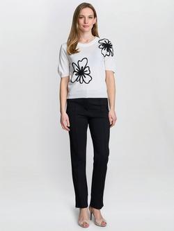 Gina Bacconi Vicki Flower Short Sleeve Jumper, Off White