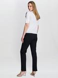 Gina Bacconi Vicki Flower Short Sleeve Jumper, Off White