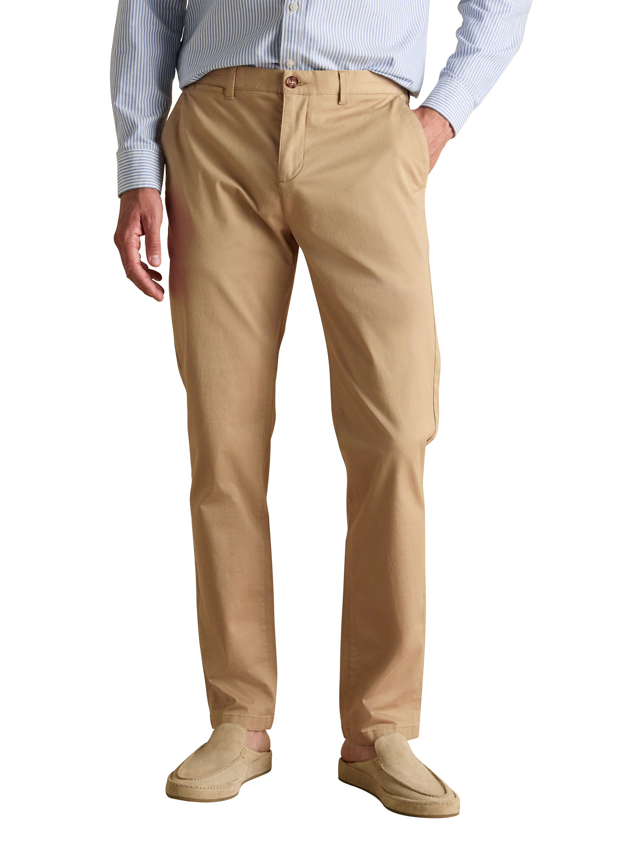 Product image 2 of 6, which shows Joules Cotton Blend Chinos, Tan, 30 R