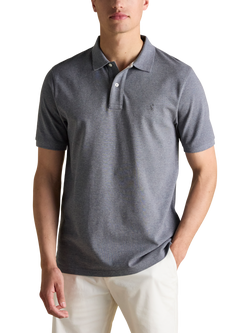 Joules Cotton Regular Fit Short Sleeve Polo Shirt, Grey