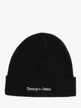 Tommy Hilfiger Embroidered Logo Beanie Hat, Black