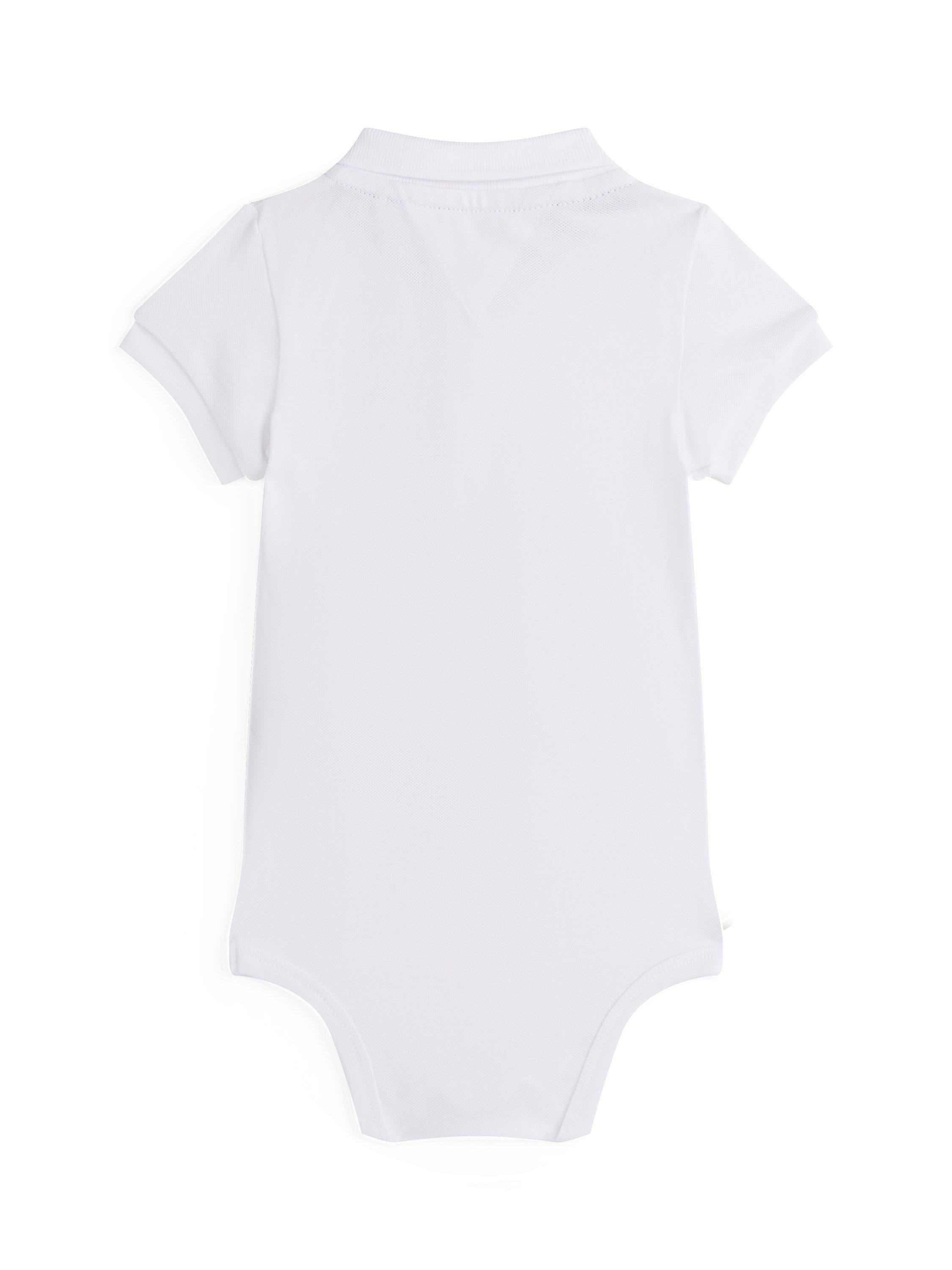 Product image 3 of 3, which shows Tommy Hilfiger Baby Cotton Blend Polo Bodysuit Gift Set, White, 0-3 months