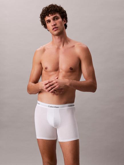 Calvin Klein Cotton Blend Boxer Briefs, Pack of 5 - view 2, Black/White/Light Grey