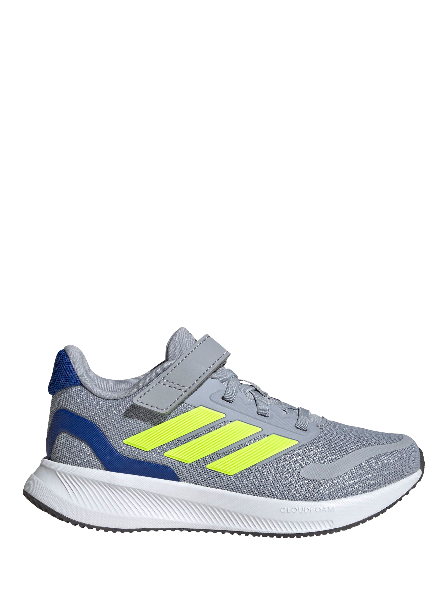 Product image 1 of 7, which shows adidas Kids' Run Falcon Trainers, Grey/Lemon, 11 Jnr