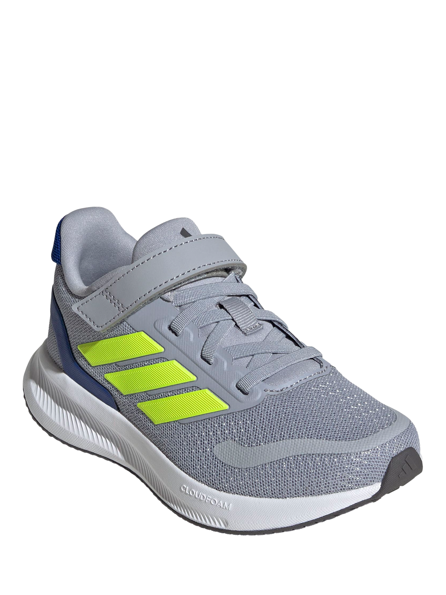 Product image 2 of 7, which shows adidas Kids' Run Falcon Trainers, Grey/Lemon, 11 Jnr