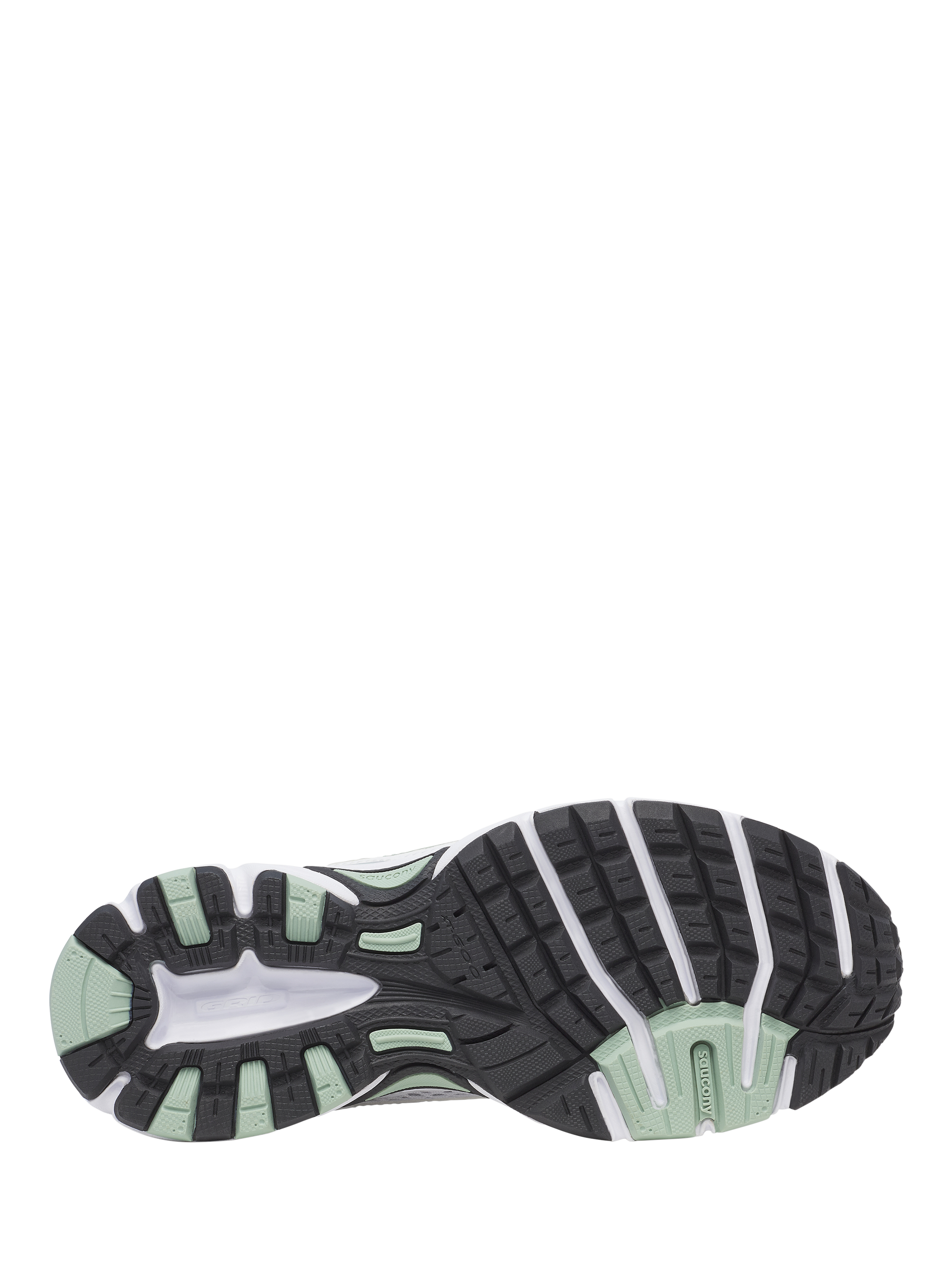 Product image 6 of 6, which shows Saucony Ride Millennium Trainers, White/Green, 9