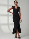 Jolie Moi Mabruaka Frill Fishtail Maxi Dress, Black