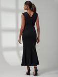 Jolie Moi Mabruaka Frill Fishtail Maxi Dress, Black