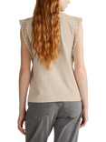 Benetton Macramé Detail Jersey Top