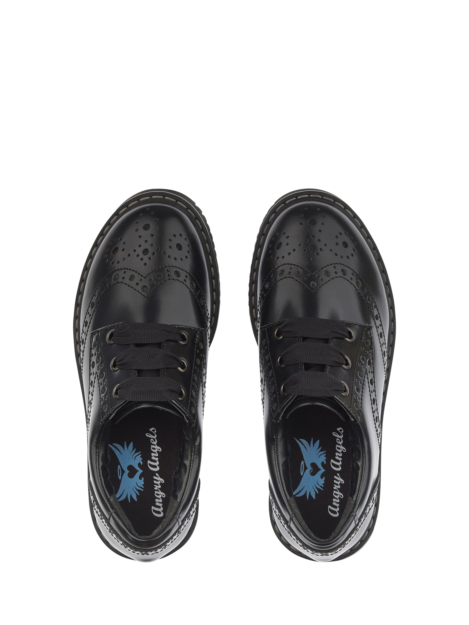 Product image 5 of 8, which shows Start-Rite Kids' Impulsive Angry Angels Leather Shoes, Black Leather, EU33