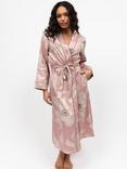 Fable & Eve Fulham Floral Maxi Dressing Gown, Pink