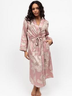 Fable & Eve Fulham Floral Maxi Dressing Gown, Pink, Pink