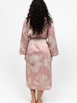 Fable & Eve Fulham Floral Maxi Dressing Gown, Pink - view 2, Pink