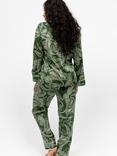 Fable & Eve Maida Vale Paisley Long Sleeve Long Pyjama Set, Olive Green