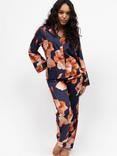 Fable & Eve Camden Floral Long Pyjama Set, Navy