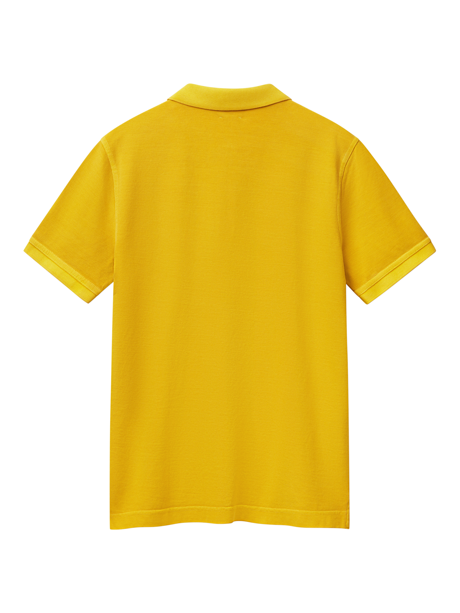 Product image 4 of 4, which shows Benetton Cotton Regular Fit Short Sleeve Piqué Polo Shirt, Gold, XXL