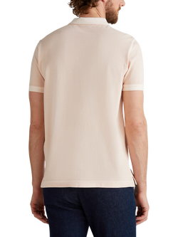 Benetton Cotton Regular Fit Short Sleeve Piqué Polo Shirt - view 2, Powder