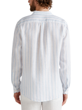 Benetton Striped Regular Fit Shirt, Heavenly Blue