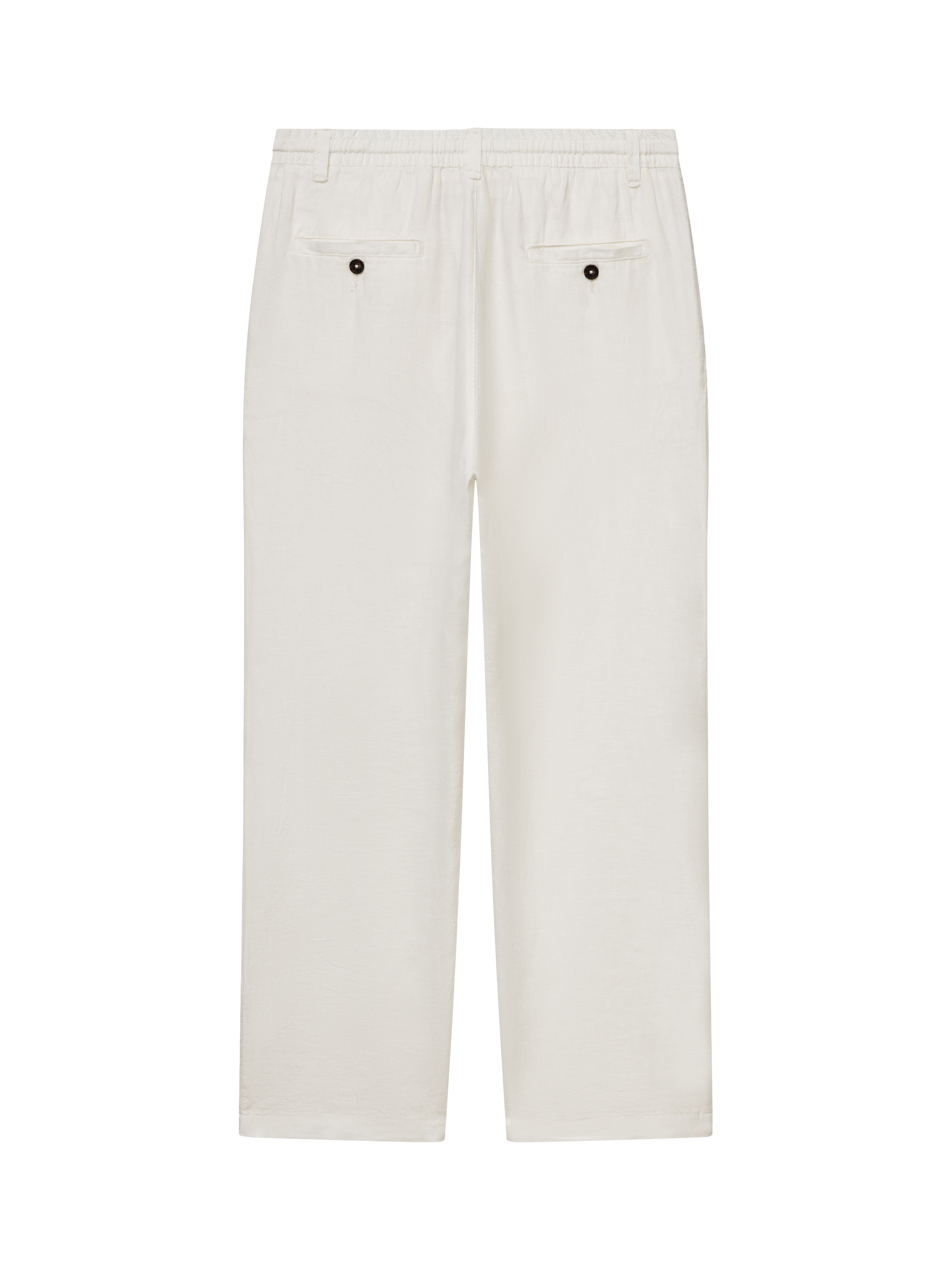 Product image 5 of 5, which shows Benetton Drawstring Linen Joggers, Off White, 38R