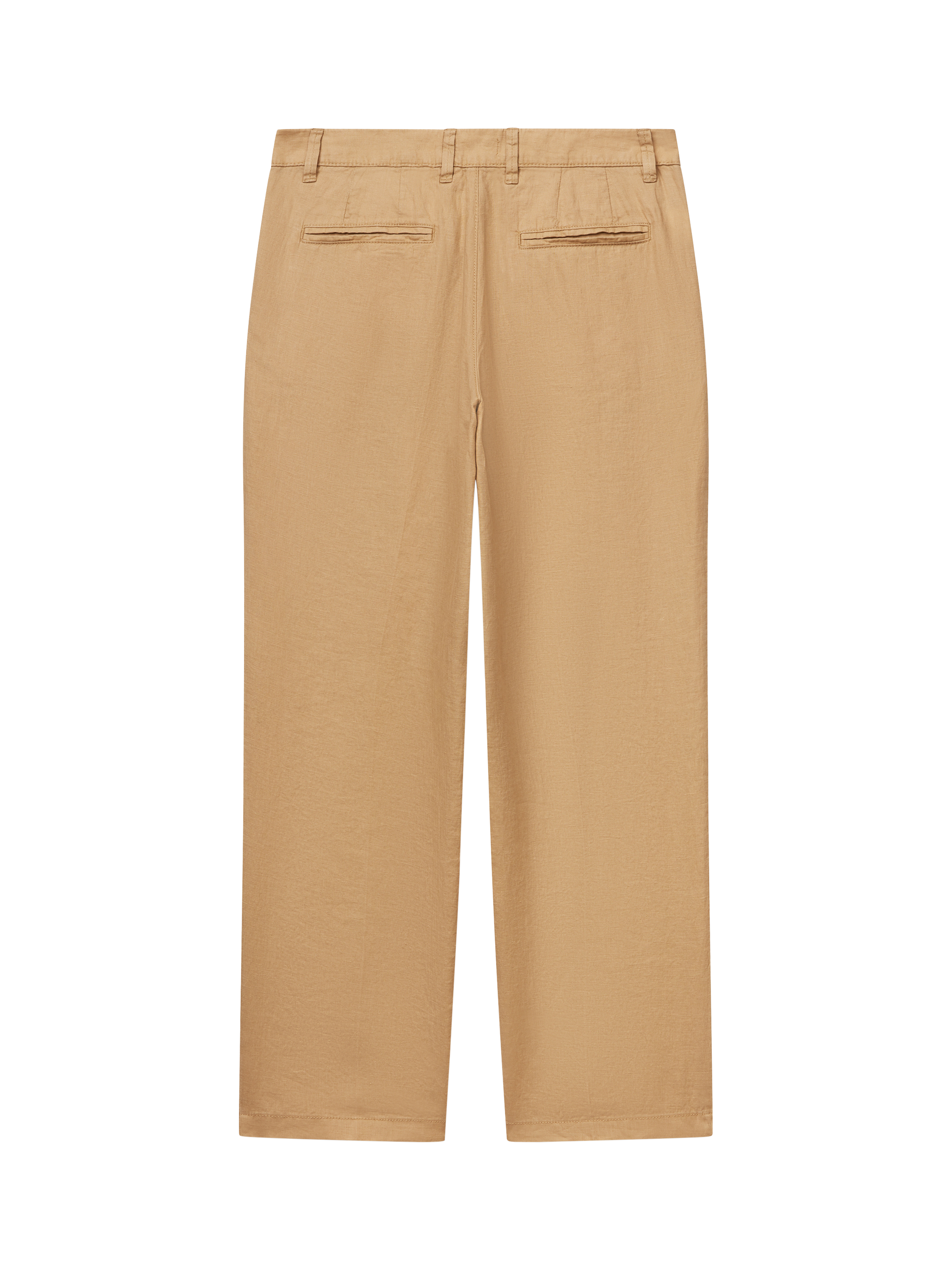 Product image 5 of 5, which shows Benetton Linen Double Front Pleat Chinos, Beige, 36R