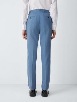 John Lewis Melange Wool Regular Fit Suit Trousers - view 2, Blue Melange